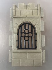 PLAYMOBIL PIECE AUBERGE VINTAGE MEDIEVAL 3448 MUR + GRILLE / 3441 / 3455 / 3440