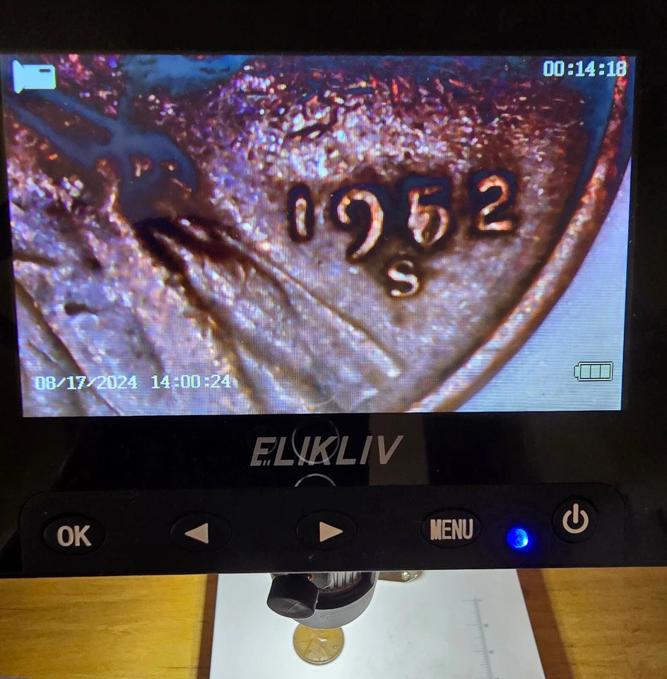 1952 S Wheat Penny with Date Error 1952 Misalignment error - Image 2 of 4