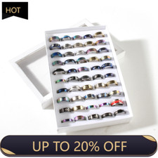 50pcs Wholesale Bulk Lot Mixed Stainless Steel Rings Men's Women's Band Ring NEW