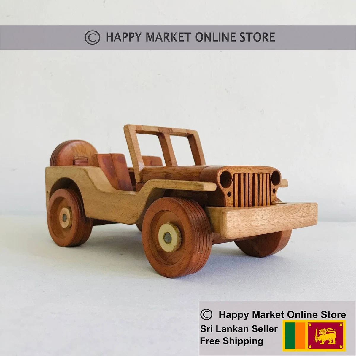 Wooden Toy Jeep Handmade Eco Friendly