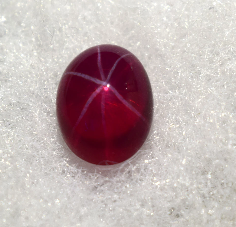 Linda pedra preciosa cabochão rubi estrela rara natural grau AAA 15,00 quilates - Imagem 4 de 4