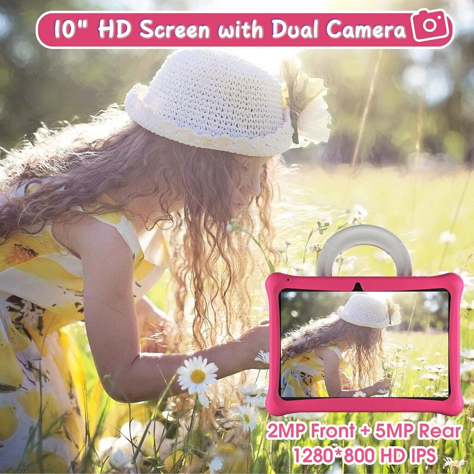Kinder Tablet 10 Zoll Android 13 Quad Core 2GB RAM 64GB ROM HD Kindersicherung - Bild 2 von 4