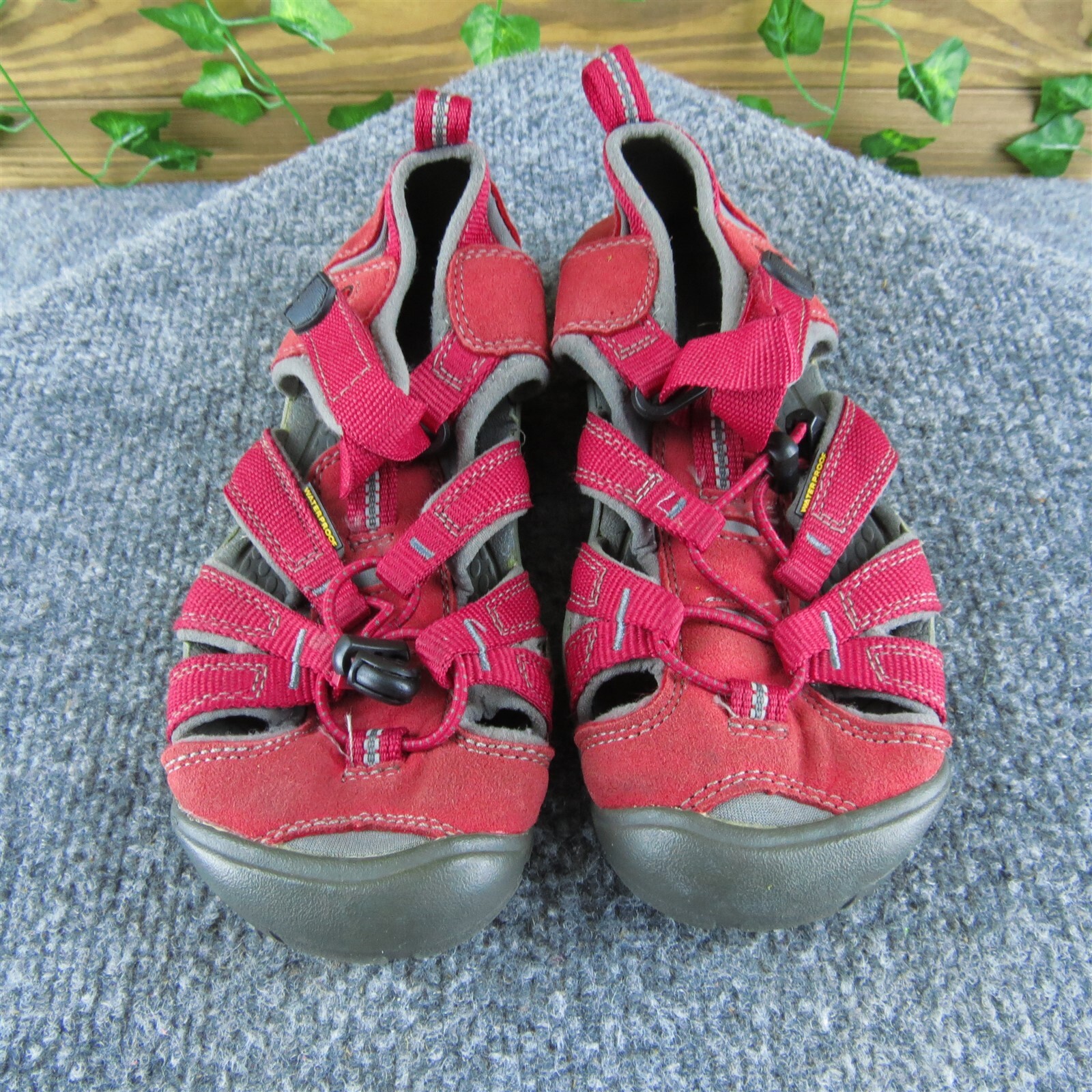 Scarpe sandali ragazzo KEEN taglia Y 1 sandalo medio rosso coulisse sintetica