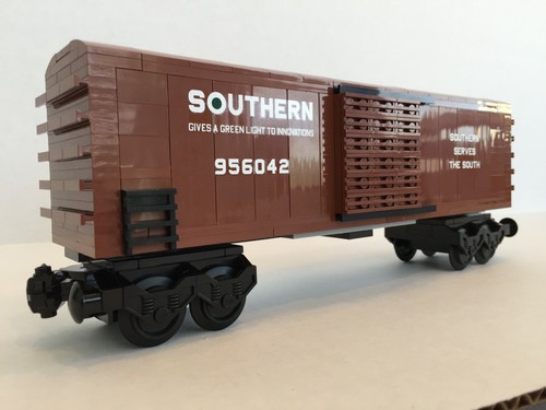 Custom Lego Train Boxcar MOC PDF Instructions - No Bricks - Picture 2 of 10