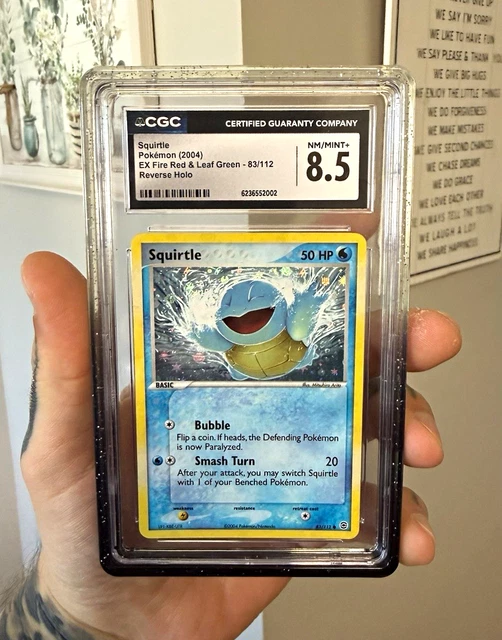 CGC 8.5 Squirtle 83/112 EX FireRed & LeafGreen Reverse Holo English 2004