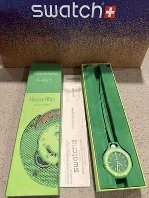 AP xSwatch Royal Pop Green Eight Limited Edition Quartz 41mm Green w/ Box Papers