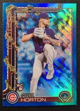 2025 Topps Holiday - Cade Horton #H140 Holiday Blue Metallic Glitter (RC)