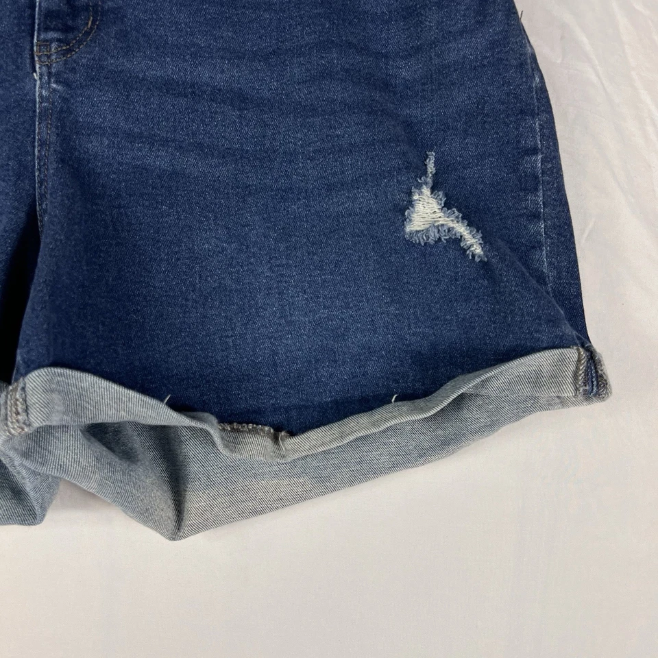 Pantalones Cortos de Jean Ava & Viv Para Mujer Talla 20W Novio Puños Denim Envejecido Elastizados Foto 4 de 4