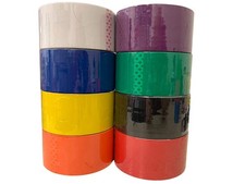 Bright Colored Packing Moving Craft Tape Bundle of Black, White, Orange, Yell...