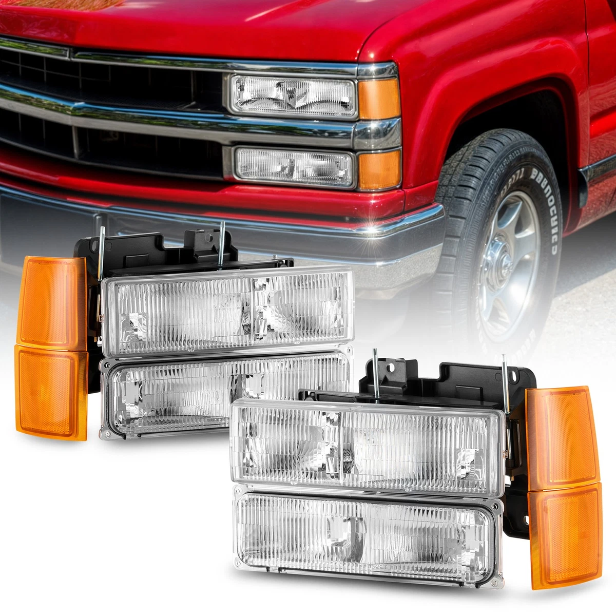 Headlights For 1994-1998 Chevy Silverado OBS C/K 1500 2500 3500 w