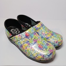 Sanita Womens Pro Fresco Danish Leather Rocker Clogs Sz 38 Euro Sz 7.5 US