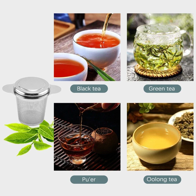 304 Stainless Steel Tea Strainer Tea Drain Tea Infuser Tea Leaf Spice Tea Fil-wl - Image 2 of 4