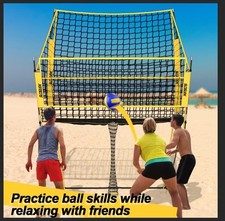 Volleyball Training Net Portable Adjustable Trainer for Serving Spiking & Set...