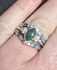 StagheadDesigns Raya Engagement Ring Marquise Green Turquoise White Gold