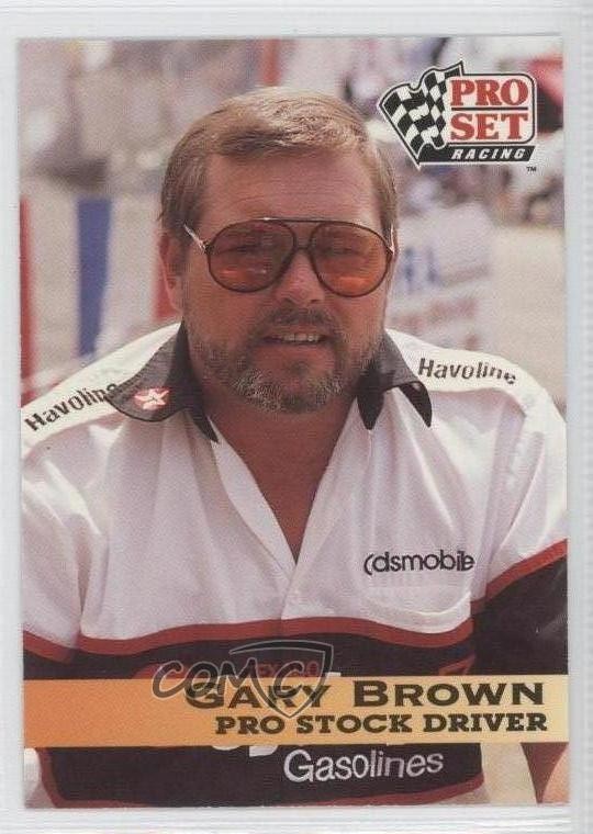 1992 Pro Set NHRA Gary Brown #75 Rookie RC 0s5