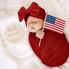 Baby Swaddle Blanket Set  Baby Swaddle Blanket Set  4PC Newborn Hat Headband