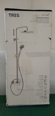 Tres Base Plus Einhebel-Aufputz-Duschsystem (2 Wege) - Chrom