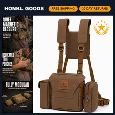 Binocular Harness Chest Pack - Adjustable Bino Rig for Hunting  Outdoor Activit