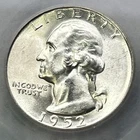 1952-S Washington Silver Quarter Gem BU Vintage SEGS Slab