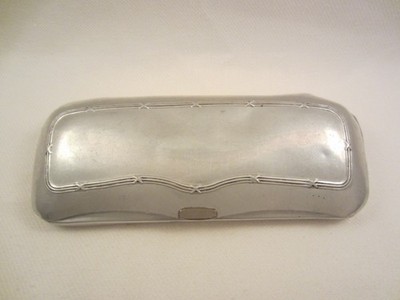 XXX BRILLENETUI METALL SILBER VINTAGE ALTES ETUI BRILLE & SONNENBRILLE X=X=X ALT