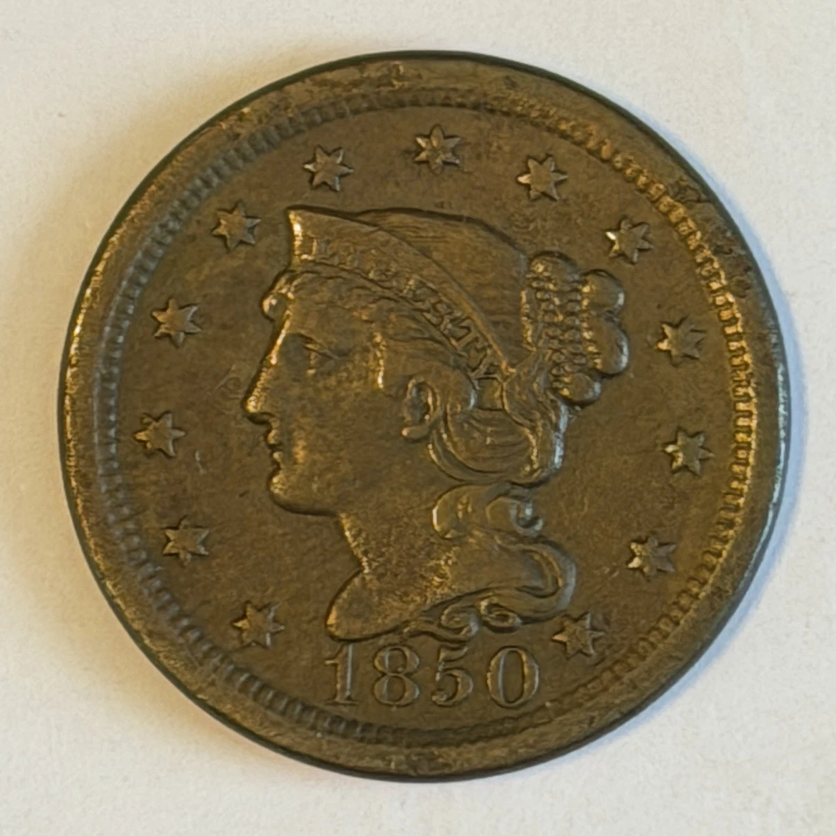 1850 Year Braided Hair Large Cents (1839-1857) for sale | eBay