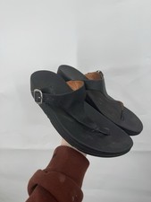 Fitflop Micro Wobbleboard Thing Flip Flop Sandal Women 8 Black Casual Basic