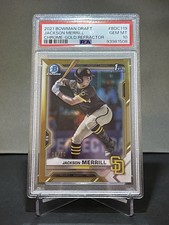 2021 Bowman Draft- Jackson Merrill #BDC-119 Gold Refractor /50 PSA 10