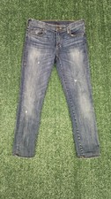 True Religion Halle Mid Rise Super Skinny Jeans 26 28x24.5 Blue Stretch Womens