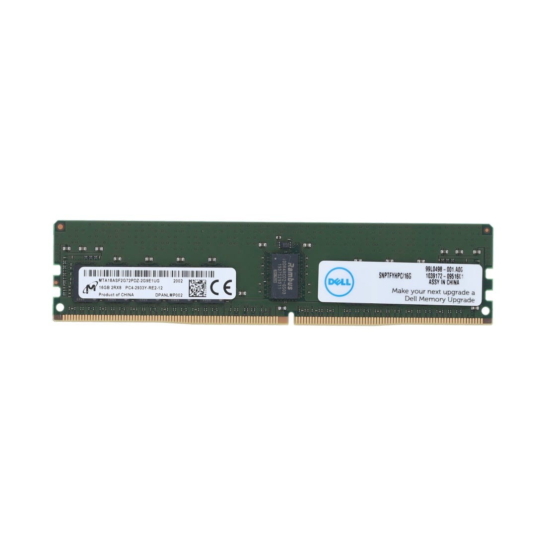 Dell SNPTFYHPC/16G 16GB 2Rx8 PC4-23400Y-R DDR4-2933Mhz RAM - 1yr Wty