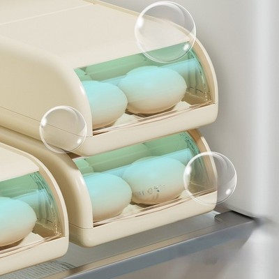 Automatische Rolling Egg Aufbewahrungsbox mit doppellagiger Schublade für Kühl