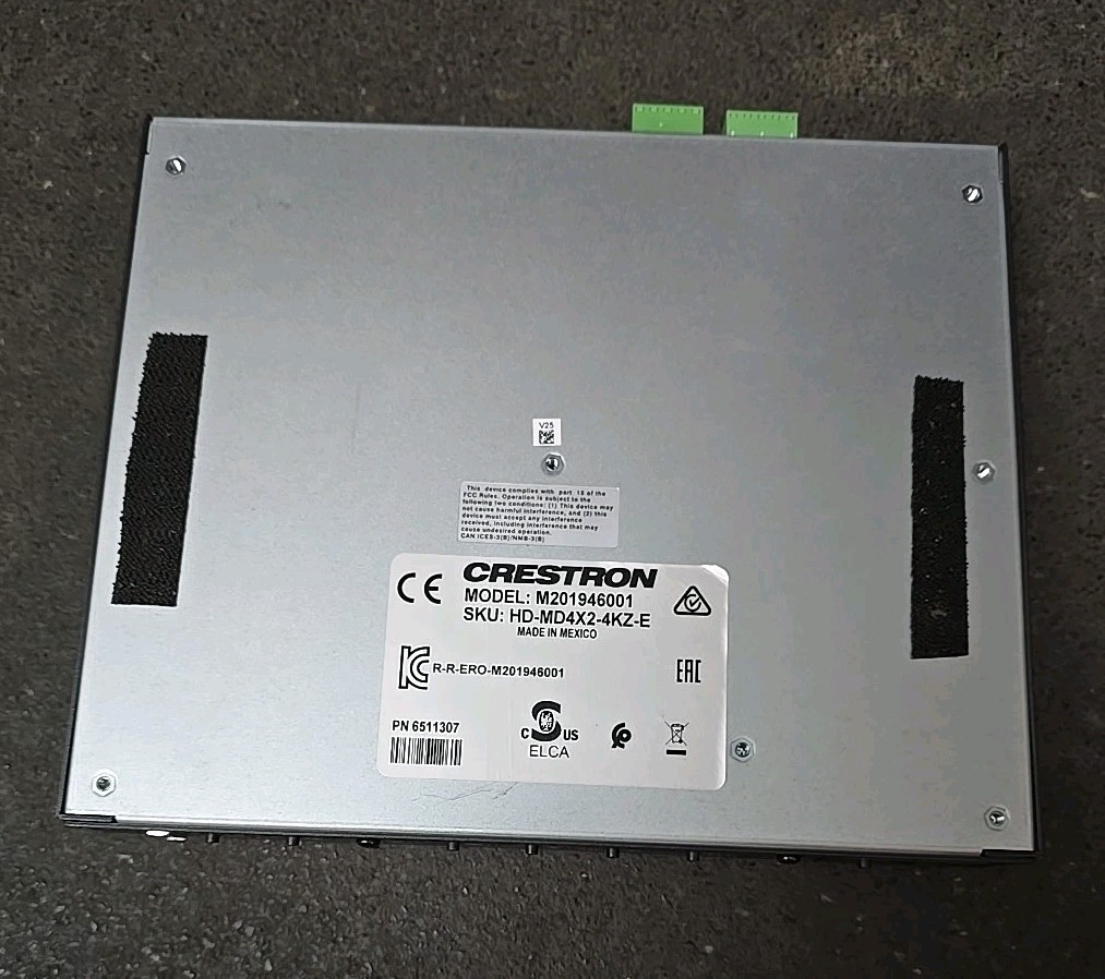 CRESTRON HD-MD4X2-4KZ-E 4x2 4K60 4:4:4 HDR AV SWITCHER (6511307) With Pwr Supply