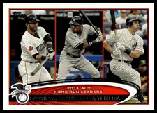2012 Topps #302 2011 AL Home Run Leaders (Bautista/Granderson/Teixeira)