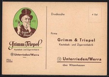 Künstler-AK Unterrieden /Werra, Grimm & Triepel Kautabak- und Zigarrenfabrik, Ä 
