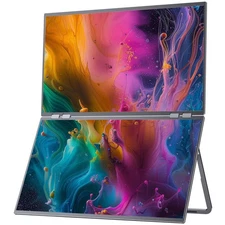 UPERFECT Portable Dual Monitor 23.8" 100Hz Full HD 1080P Stacked Monitor Display