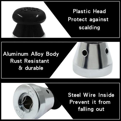 Pressure Cooker Relief Jigger Valve, Black Universal 4pcs, - Picture 3 of 5
