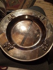 Godinger Silver Art Co Children's Bowl Plate Teddy Bears Silver Plate 7.2 " Baby
