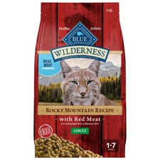 Blue Buffalo Wilderness Adult Dry Cat Food, Rocky Mountain Recipe, Red Meat, 4lb
