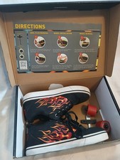 Heelys Pro 20 Prints Skate Shoes Youth Size 1 Black Red Flames Retail 75