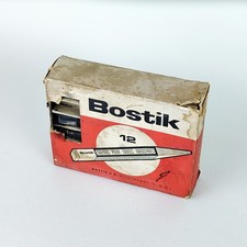 Bostik - Vintage Box mit 12 Industriestiften - 60er Jahre - 9 Restposten -...