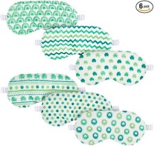 Cuffbow 6 Pack Plush Sleep Mask Set, Cute Plush Eye Masks for Sleeping