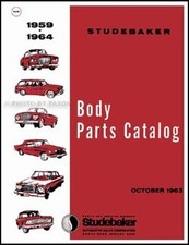 Studebaker Body Parts Book 1959 1960 1961 1962 1963 1964 Car Master Part Catalog