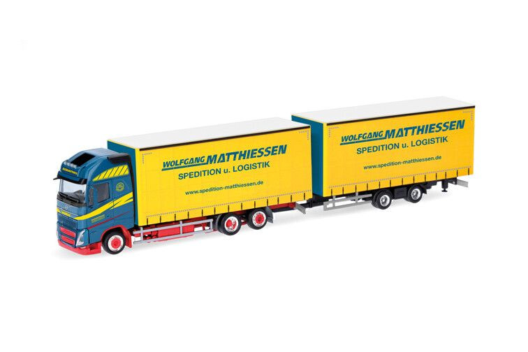 Camion miniature Volvo FH Herpa 1/87 avec remorque 2 essieux Wolfgang Matthiessen
