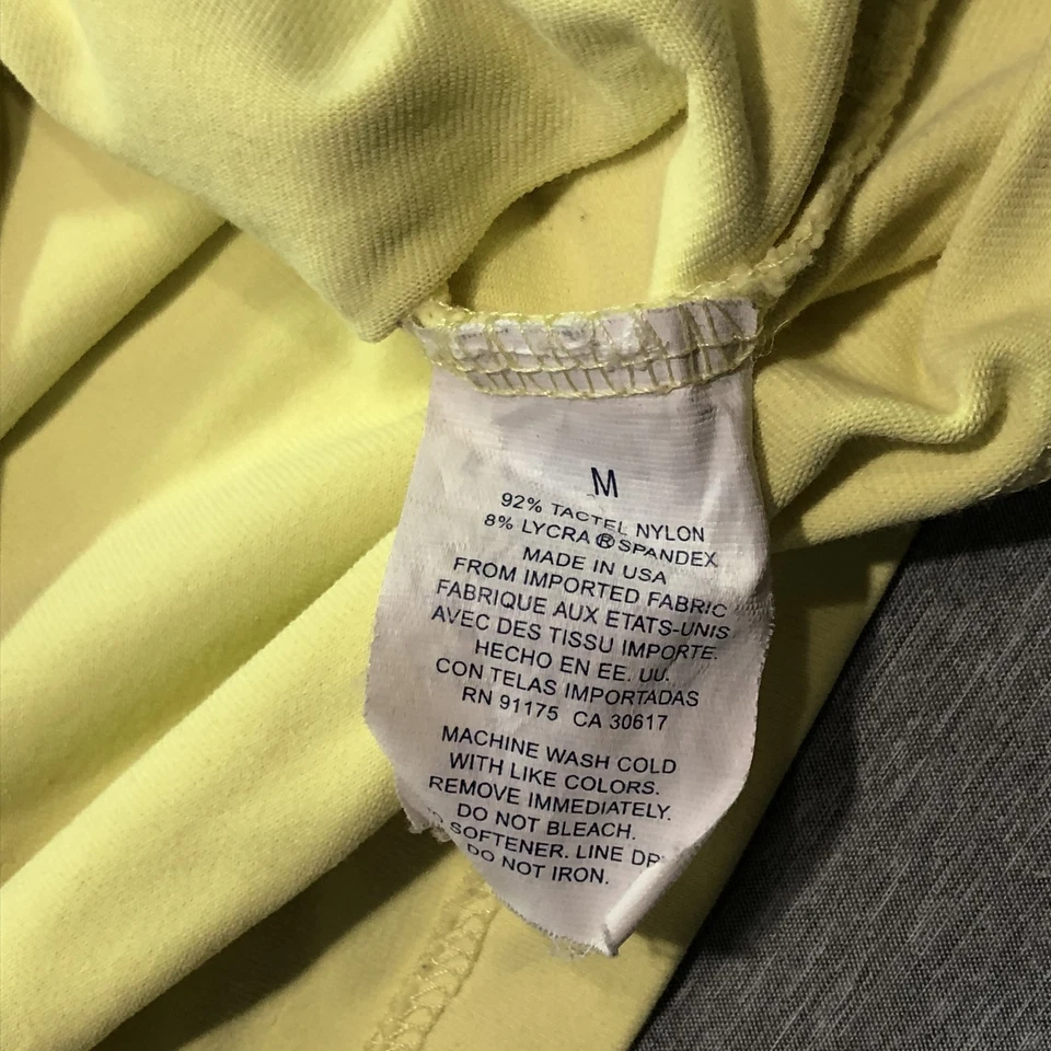 Camisa Fila Para Mujer Mediana Elastizada Delicada Femenina Entrenamiento Salón Gimnasio Ropa Amarilla Foto 3 de 4