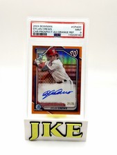 2024 Bowman Chrome Dylan Crews Orange 1st Bowman Nationals Refractor /25 PSA 9