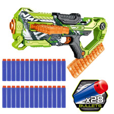 Air Blaster Soft Bullet Dart Gun Green w/ 28 Foam Darts Magazine Toy Blaster