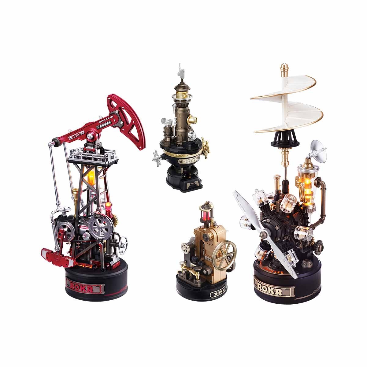 ROKR DIY Metal Mechanical 3D Puzzle Industrial City Model Kit Toy