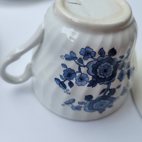 VTG Wedgwood ROYAL BLUE Enoch Tunstall Floral White Ironstone 5 5/8" Cup Saucer - Picture 9 of 9