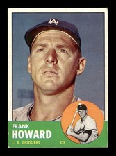 1963 Topps #123 Frank Howard Dodgers VG-EX+ *m7