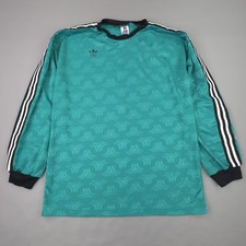 Vintage Adidas Goalkeeper Jersey Mens Large Green Padded Long Sleeve Soccer
