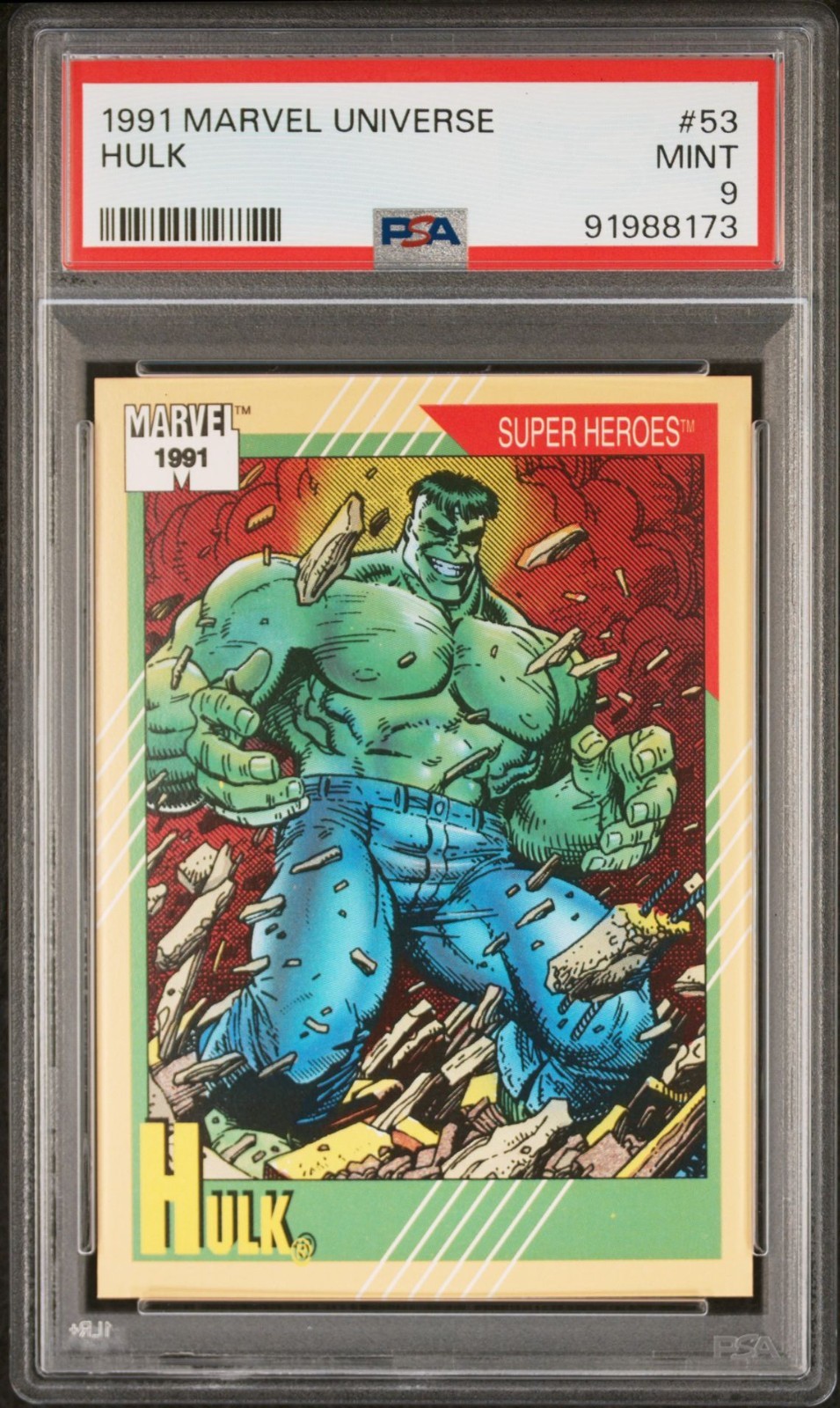1991 Impel Marvel Universe Series 2 PSA 9 Mint Hulk #53
